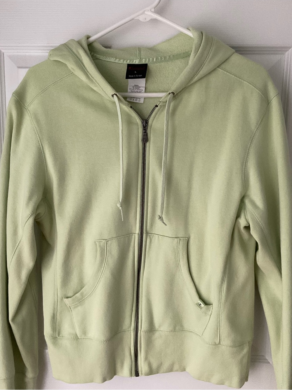 NWOT Vintage Champion Sweatshirt Zip Hoodie Chartreuse Green Large
